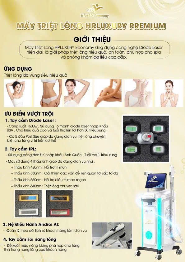Máy Triệt Lông Diode Laser HPLUXURY PREMIUM - 01