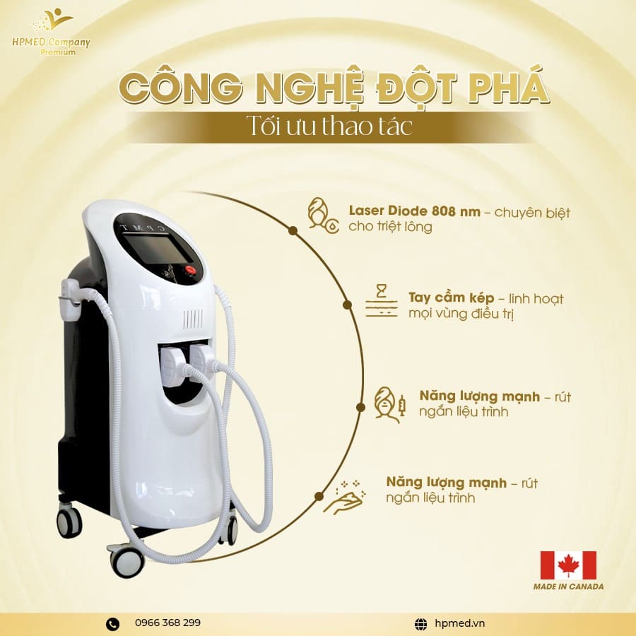 Máy Triệt Lông Diode Laser Cao Cấp