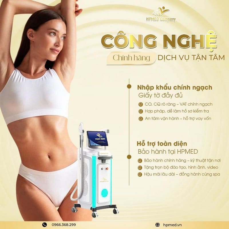 Máy Triệt Lông Spa Cao Cấp HPmed