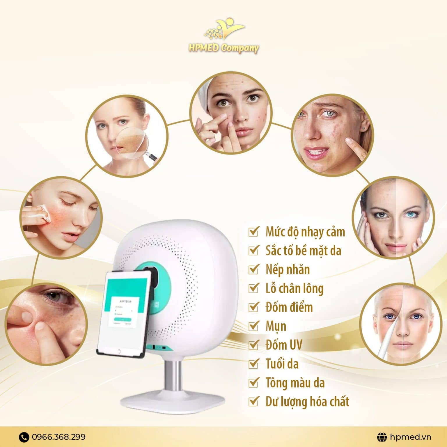 Máy Soi Da Ammy Skin Detector Kết Nối Ipad