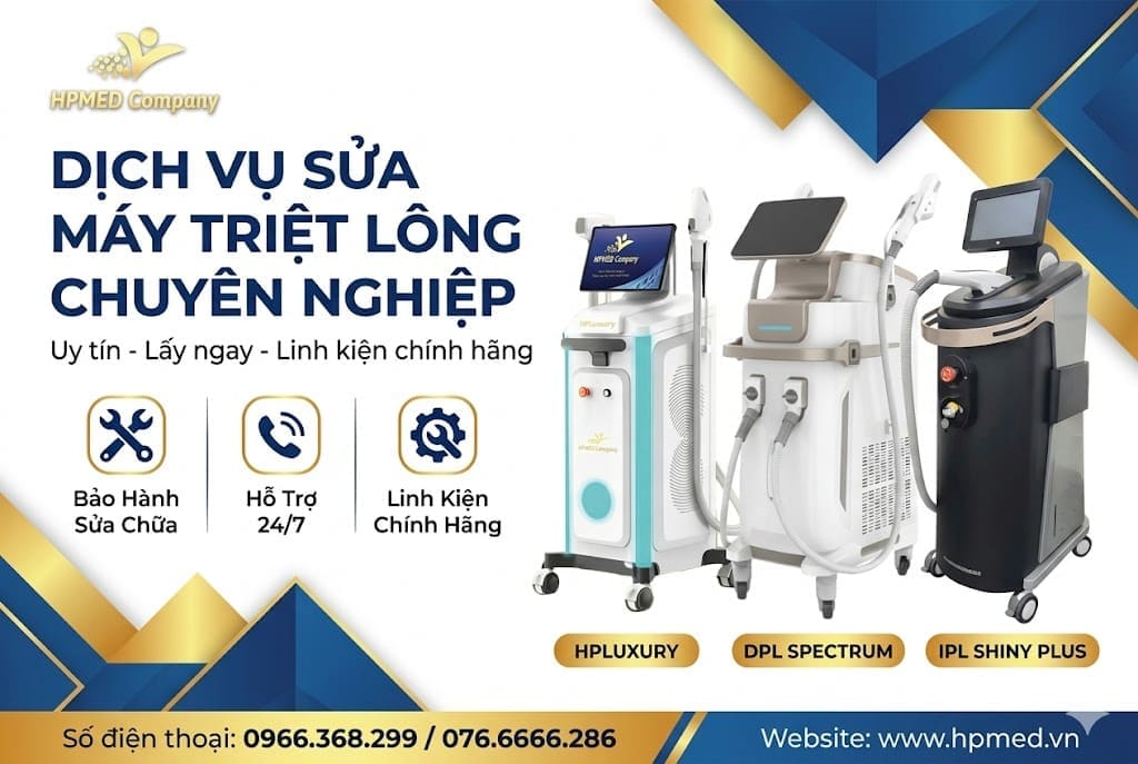 Dịch vụ sửa máy triệt lông uy tín giá rẻ tại HPMED